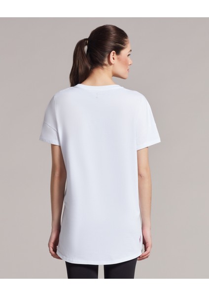 W Graphic Tee Crew Neck T-Shirt Kadın Beyaz Tshirt - S231293-100 modelleri