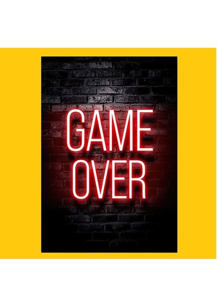 Minik Mucizeler Ahsap Poster 4'lü Set Gaming Zone Game Over Coffee & Gaming Game Room