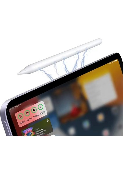 Apple iPad Air 11inç 2024 Air 4/5/6.Nesil 10.9 Palm-Rejection Wireless Şarj Eğim Hassasiyeti Dokunmatik Çizim Kalemi 09