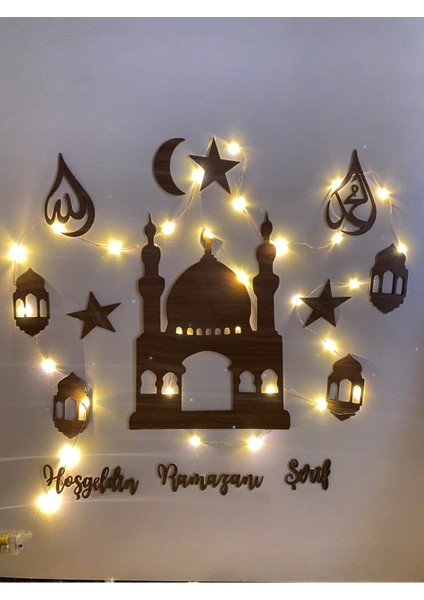 Ahşap LED Işıklı Ramazan Süsü