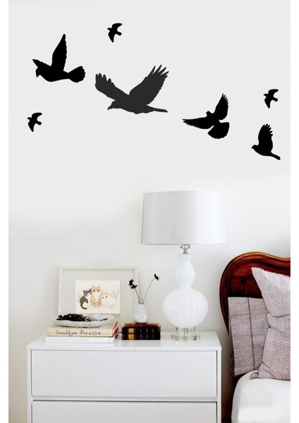 Ahşap Dekoratif Kuş 7 Adet Set