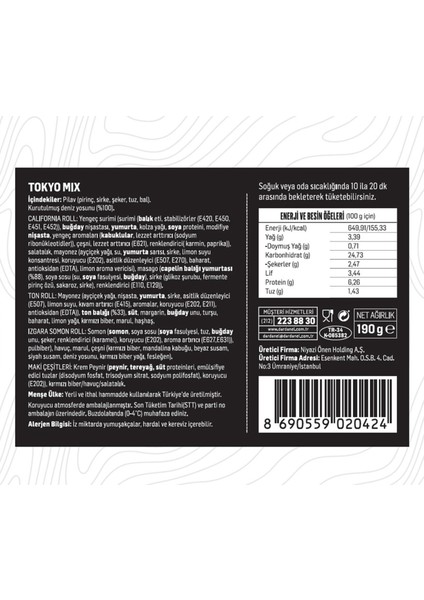 Sushida Tokyo Mix 190 G