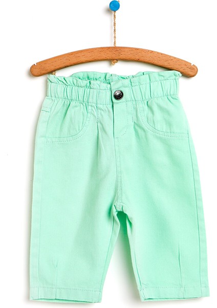 HelloBaby Basic Kız Bebek Gabardin Dokuma Pantolon Kız Bebek