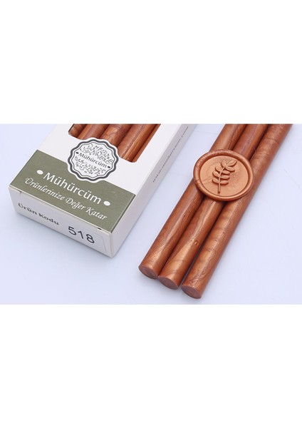 Mühür Mumu Çubuk 11MMX120MM 10 Lu Paket Model: 518 Bakır Sedef