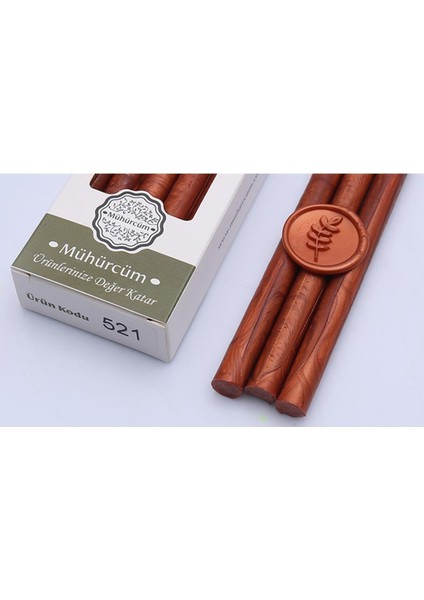 Mühür Mumu Çubuk 11MMX120MM 10 Lu Paket Model: 521 Koyu Bakır