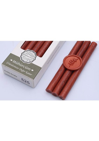 Mühür Mumu Çubuk 11MMX120MM 10 Lu Paket Model: 525 Bakır Mercan