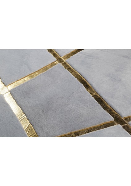 Gold Varaklı Gri Peluş Halı 120 x 180 Cm indirimleri