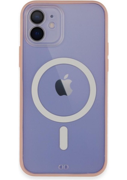 Apple iPhone 11 Kılıf Lensli Magsafe Mat Kenar Renkli Kapak