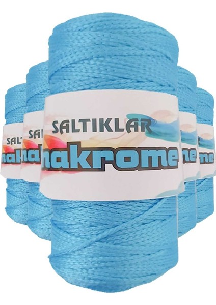5 Adet Polyester Makrome Ipi 3050 Mavi 100 gr