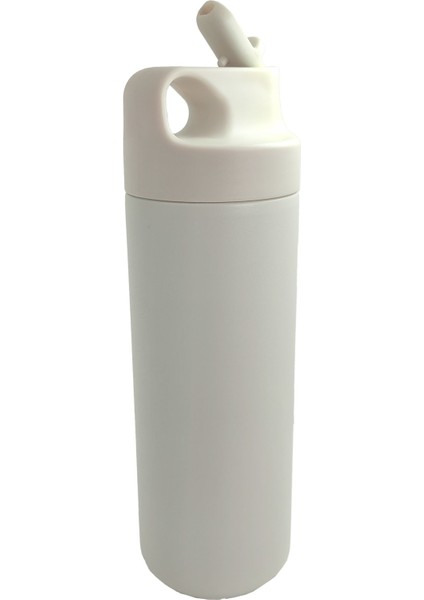 304 L Çelik Krem 500 ml Pipetli Matara Suluk CIN414BY