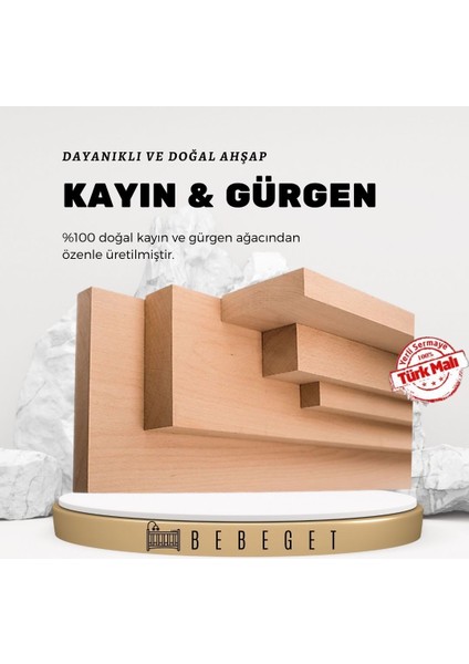 Tekerlekli 60X120 Gri 4 Kademeli Anne Yanı Beşik+Uyku Set+Yatak+Tekerlek