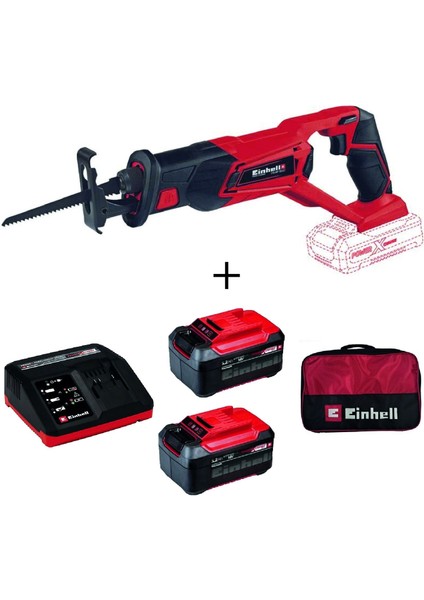 Te-Ap 18 Li Akülü Kılıç Testere + 2x5,2 Ah Akü + Fastcharger + Bez Çanta