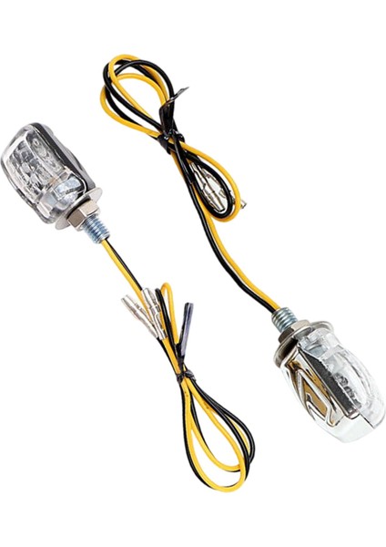 2 Parça LED Dönüş Sinyal Işıkları 12 V Motosiklet 6mm Cıvata Için Fit Çift Spor (Yurt Dışından)