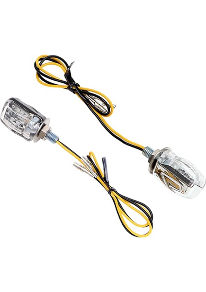 2 Parça LED Dönüş Sinyal Işıkları 12 V Motosiklet 6mm Cıvata Için Fit Çift Spor (Yurt Dışından)