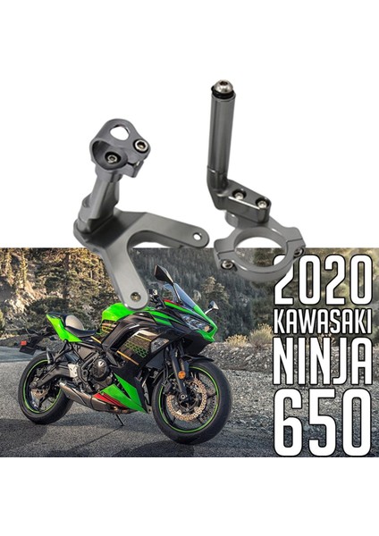 Kawasaki Ninja Için 2 x Direksiyon Stabilizatör Damper Braketi 650 17-2021 Titanyum (Yurt Dışından) modelleri