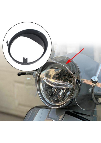 Far Kapağı Far Çerçevesi Vespa Gts 250 300 2018-2020 Siyah (Yurt Dışından)