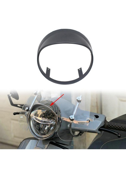 Far Kapağı Far Çerçevesi Vespa Gts 250 300 2018-2020 Siyah (Yurt Dışından)