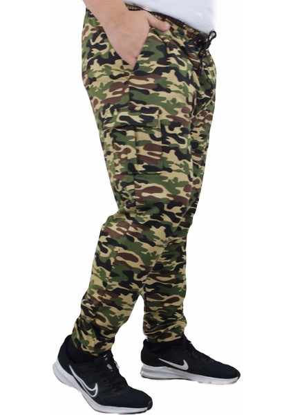 Büyük Beden Commando Camouflage Erkek Eşofman Altı 23501 Bej