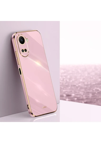 Huawei Nova 10 Se Kılıf Parlak Kenarlı Altın Işlemeli Kamera Korumalı Bark Kapak