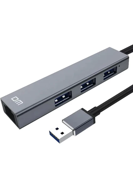 Dm CHB011 USB To RJ45 100MBPS Ethernet ve USB Çoklayıcı Dönüştürücü