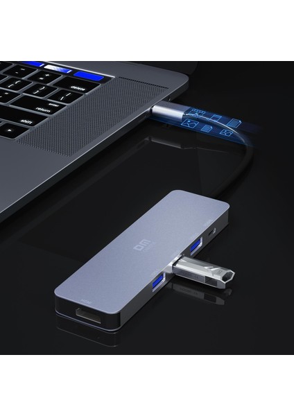 Dm CHB058 Type-C To 4K HI 3*usb 3.0 Pd Hub Dönüştürücü