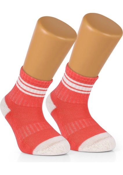 Ozzy Socks 4 Çift Dikişsiz Pamuklu Kız Bebek Çocuk Çizgili Soket Çorap