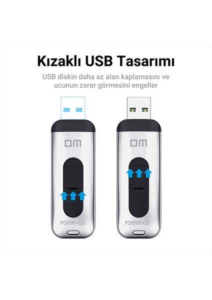 Dm PD090 USB 3.0 Alüminyum 64GB Flash Bellek