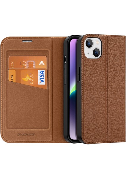 iPhone 14-13 6.1 Kılıf Skin X2 Series Pu Deri Manyetik Kapaklı Kılıf Magnetic Folio Case