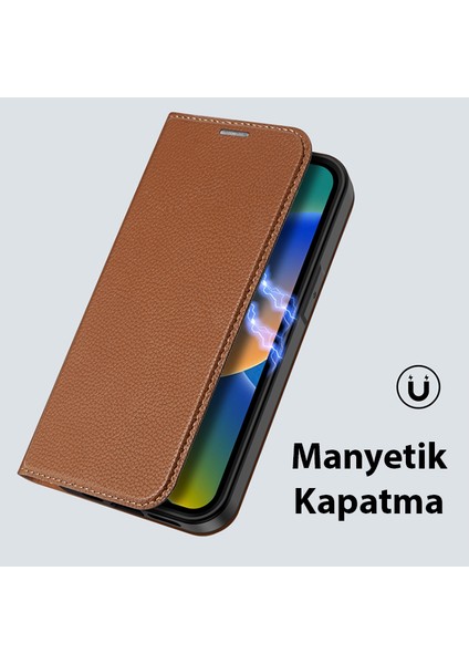 iPhone 14-13 6.1 Kılıf Skin X2 Series Pu Deri Manyetik Kapaklı Kılıf Magnetic Folio Case