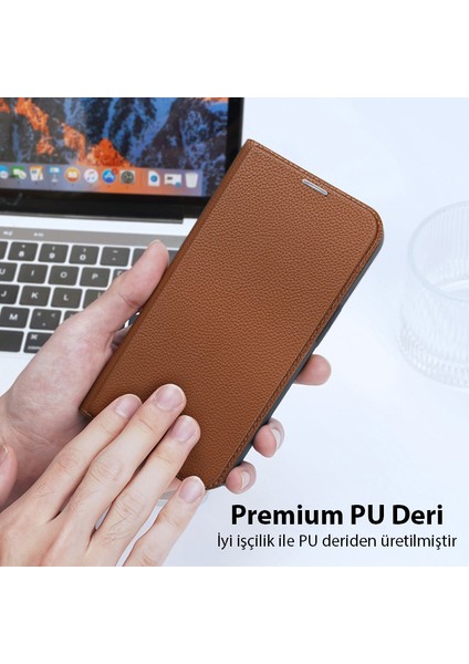 iPhone 14-13 6.1 Kılıf Skin X2 Series Pu Deri Manyetik Kapaklı Kılıf Magnetic Folio Case