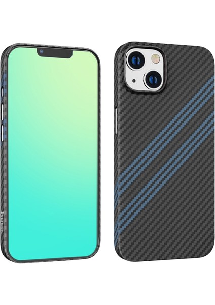 iPhone 14 6.1 Kılıf Kevlar Texture Darbe Emici Telefon Kılıfı