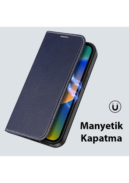 iPhone 14 Plus 6.7 Kılıf Skin X2 Series Pu Deri Manyetik Kapaklı Kılıf Magnetic Folio Case