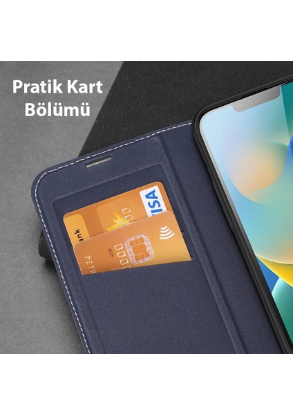 iPhone 14 Plus 6.7 Kılıf Skin X2 Series Pu Deri Manyetik Kapaklı Kılıf Magnetic Folio Case