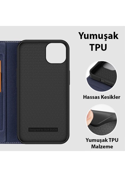 iPhone 14 Plus 6.7 Kılıf Skin X2 Series Pu Deri Manyetik Kapaklı Kılıf Magnetic Folio Case