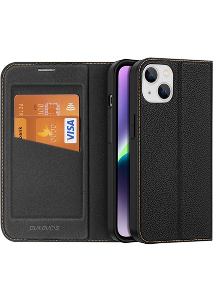 iPhone 14-13 6.1 Kılıf Skin X2 Series Pu Deri Manyetik Kapaklı Kılıf Magnetic Folio Case