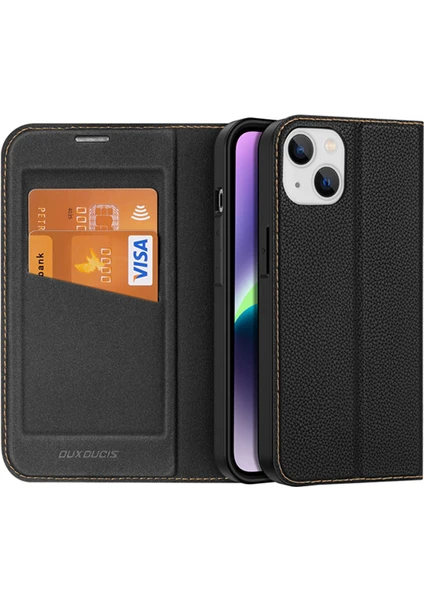 Dux Ducis iPhone 14-13 6.1 Kılıf Skin X2 Series Pu Deri Manyetik Kapaklı Kılıf Magnetic Folio Case