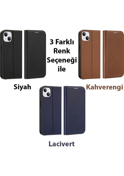 iPhone 14-13 6.1 Kılıf Skin X2 Series Pu Deri Manyetik Kapaklı Kılıf Magnetic Folio Case