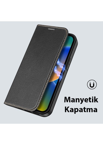 iPhone 14-13 6.1 Kılıf Skin X2 Series Pu Deri Manyetik Kapaklı Kılıf Magnetic Folio Case