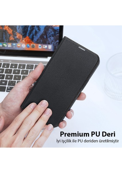 iPhone 14-13 6.1 Kılıf Skin X2 Series Pu Deri Manyetik Kapaklı Kılıf Magnetic Folio Case