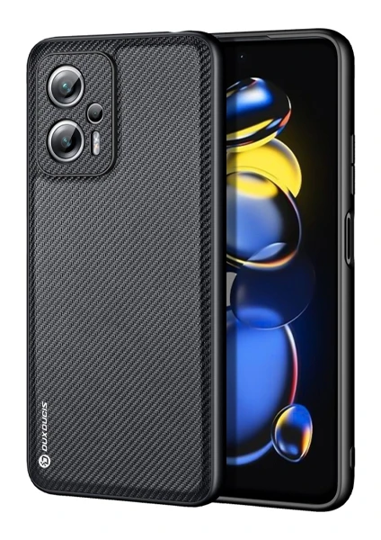 Dux Ducis Fino Serisi Xiaomi 11T Pro Plus, Poco X4 Gt Kılıf Premium Dokuma Silikon Kılıf