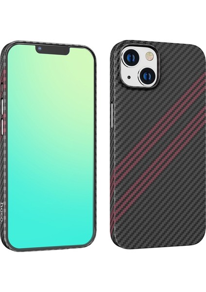 iPhone 14 Plus 6.7 Kılıf Kevlar Texture Darbe Emici Telefon Kılıfı