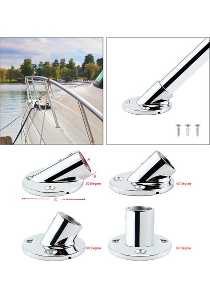 Tekne El Raylı Tekne Rayı Takma Uç Tekne Deniz 7 8 "veya 1" Çap Borular 22MM+30 Degree (Yurt Dışından)