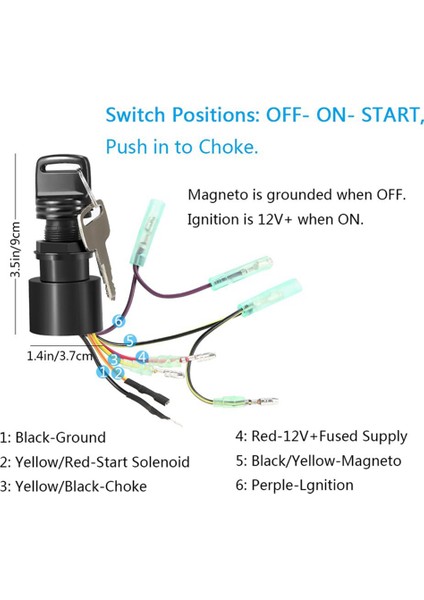 Merkür Mariner Için 2 Anahtar ile Ateşleme Anahtarı 3 Pozisyon MP51090 MP41070-2 (Yurt Dışından) indirimleri