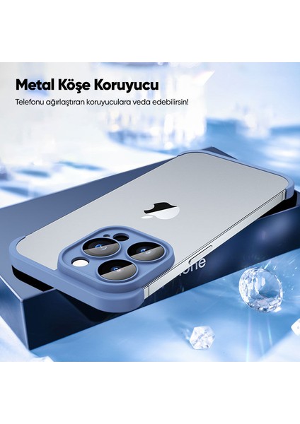 Apple iPhone 13 Pro Max Kılıf Zebana Corner Pad (Kamera ve Köşe Koruyucu) Sierra Mavisi fiyatları