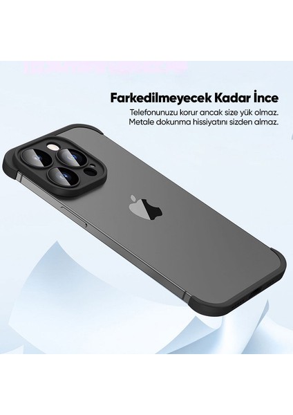 Apple iPhone 13 Pro Max Kılıf Zebana Corner Pad (Kamera ve Köşe Koruyucu) Siyah