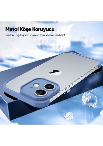 Apple iPhone 12 Kılıf Zebana Corner Pad (Kamera ve Köşe Koruyucu) Sierra Mavisi fiyatları