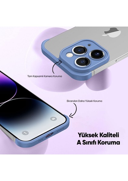 Apple iPhone 11 Pro Max Kılıf Zebana Corner Pad (Kamera ve Köşe Koruyucu) Sierra Mavisi indirimleri