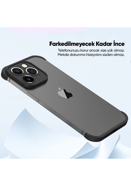 Apple iPhone 11 Pro Max Kılıf Zebana Corner Pad (Kamera ve Köşe Koruyucu) Siyah