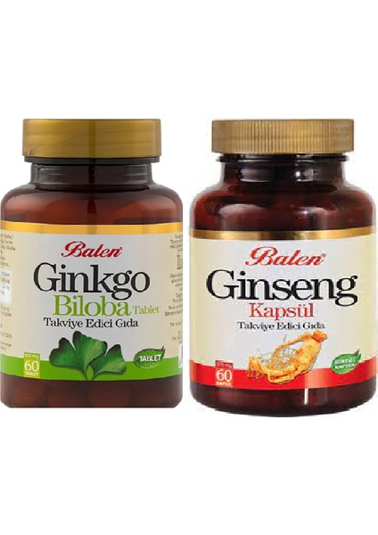 Ginkgo Biloba Tablet 600MG*60 + Ginseng Kapsül 375MG*60