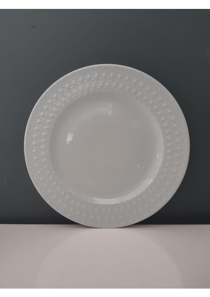 İnci 6 Adet 25 cm Servis Tabağı Dekorsuz